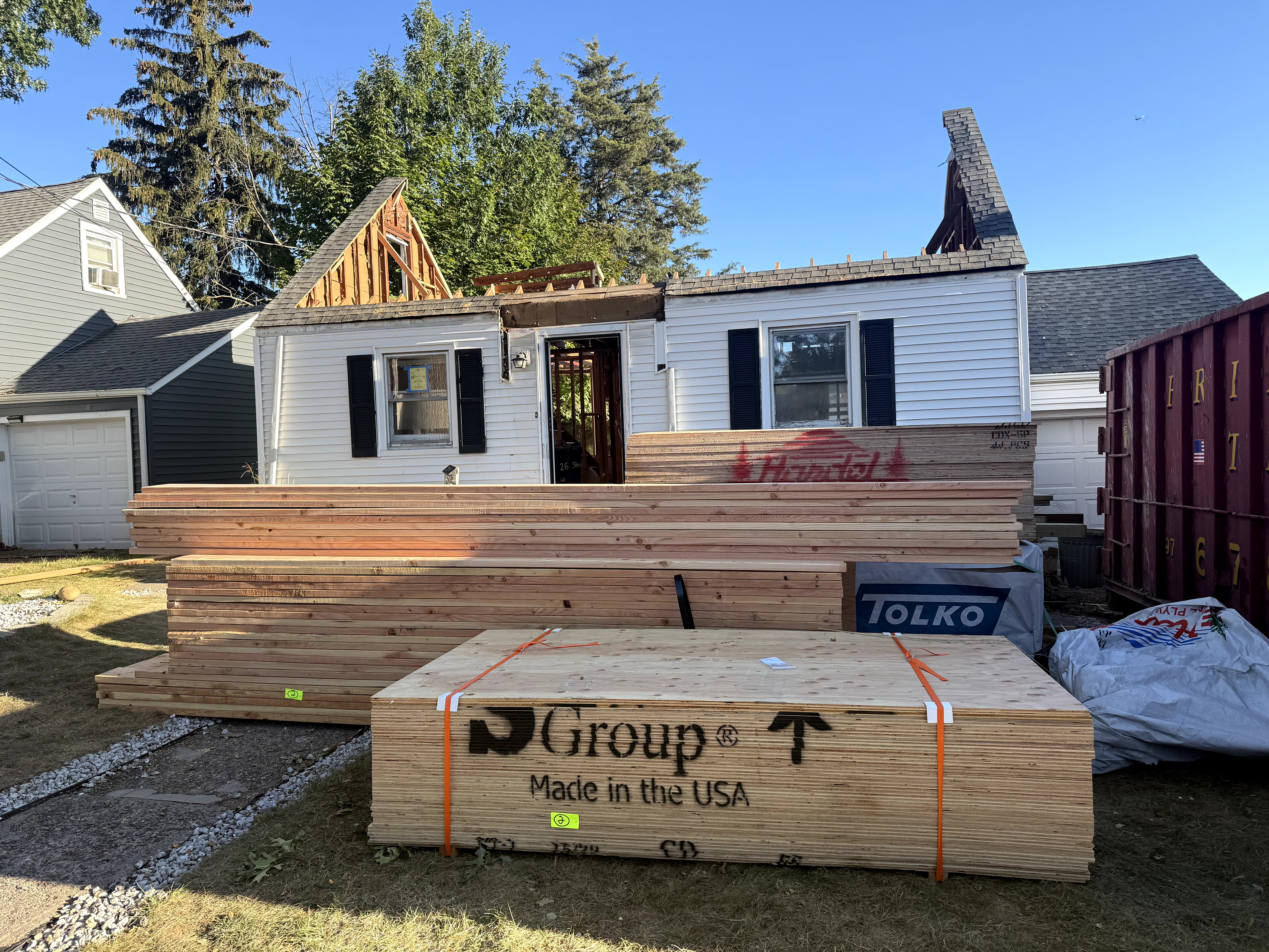 Single story home prior to second story addition in New Jersey