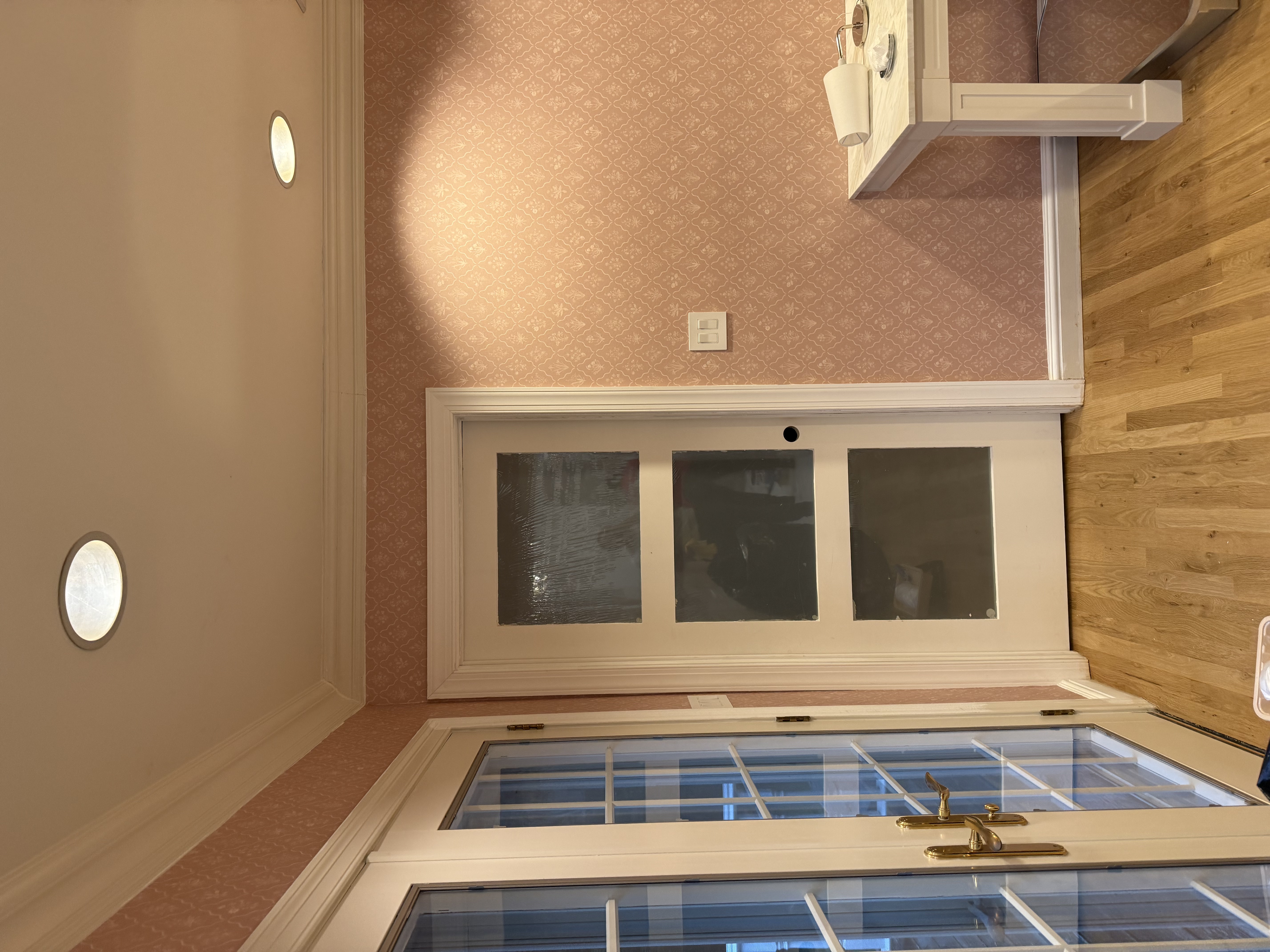 Transformation through wallpaper: Elegance in decor - Custom Living Space project in Old Tappan, NJ by La Vaca General Contractors